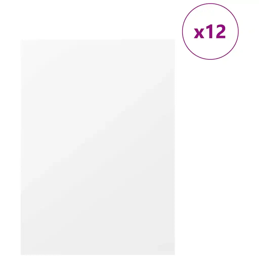 Pannelli decorativi 12 pcs Bianco 30 x 42 x 0.27 cm