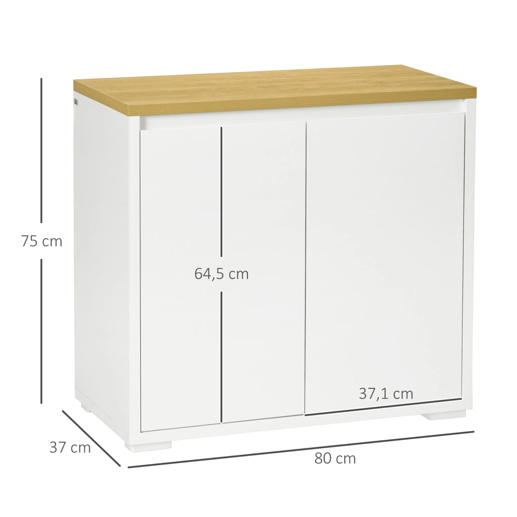 Tavolino contenitore ¨C zephmum ¨C Bianco 80x37x75 cm
