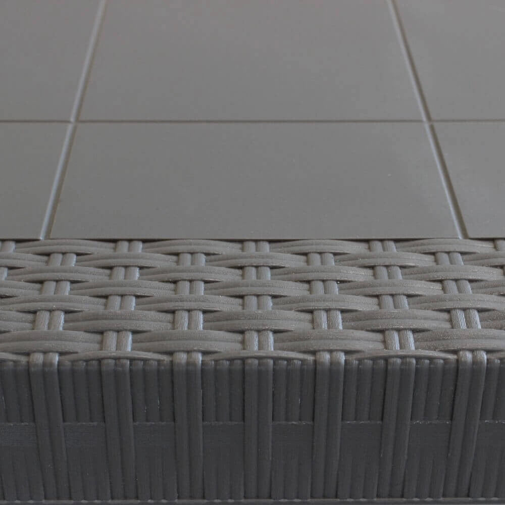 Tavolo Dallas 80x80x74 h cm in Wicker Taupe