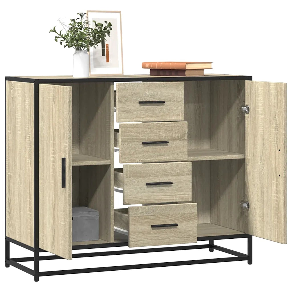 Credenza Rovere Sonoma 92x35x76 cm in Legno Multistrato 3300826