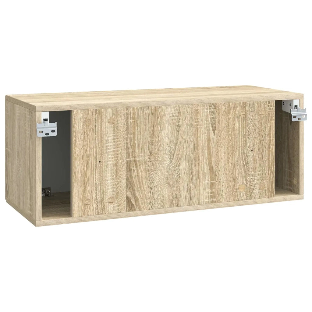 Mobile Porta TV da Muro-Credenza per TV sospesa Rovere Sonoma 78,5 x 31 x 30 cm 590334