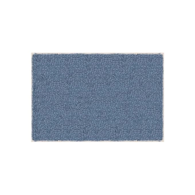 Manifattura Ferro 0897027-B SOFTY Tappeto bagno in poliestere assorbente e lavabile in lavatrice colore Avio