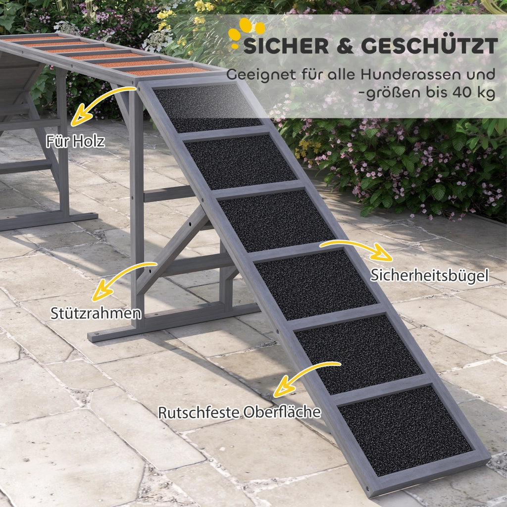 Ponte Agility per Cani ¨C zephmum ¨C Grigio 335x55x60 cm