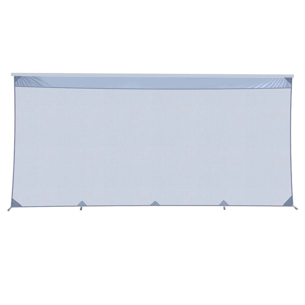 Sunshade (2 X 4.3 M) For Awnings (4.5 M), Awning Front Panel Made Of Polyester Mesh Fabric, Double-stitched And Breathable Privacy Screen For Motorhomes, Camping And Caravans