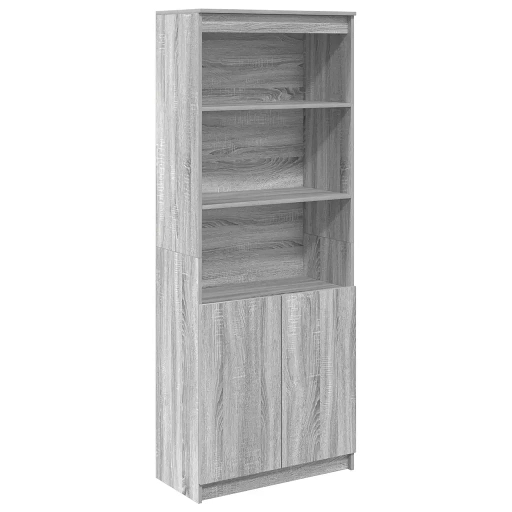vidaXL Credenza Grigio Sonoma 70x35x180 cm in Legno Multistrato