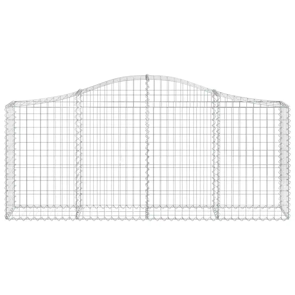 Cesti Gabbioni ad Arco 13 pz 200x30x80/100 cm Ferro Zincato 3145420