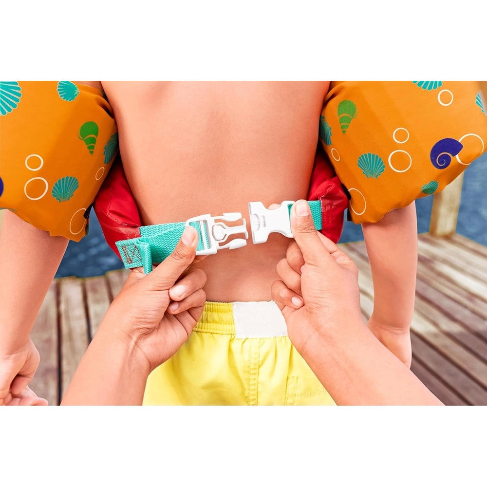 Trade Shop - Gilet Salvagente Per Bambini Design Tricheco Giubbotto Galleggiante Con Braccioli 90139 -