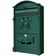 Cassetta postale per posta artistica alluminio esterno verde 260x410x90 mm vulcania