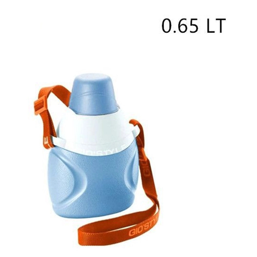 Trade Shop - Borraccia Termica Fiesta 0,65lt Con Tracolla Regolabile Tappo-bicchiere Asportabile 309673 -