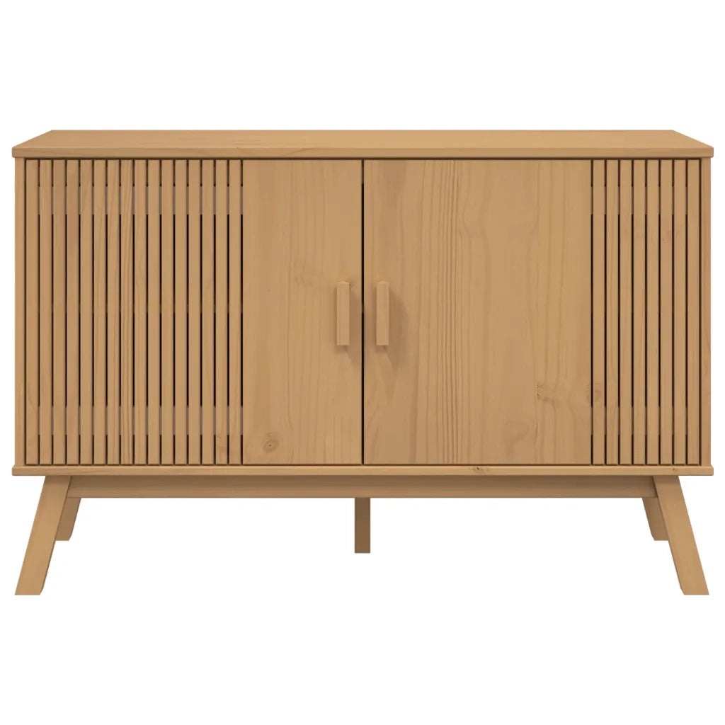 Credenza OLDEN Marrone 114x43x73,5 cm in Legno Massello di Pino