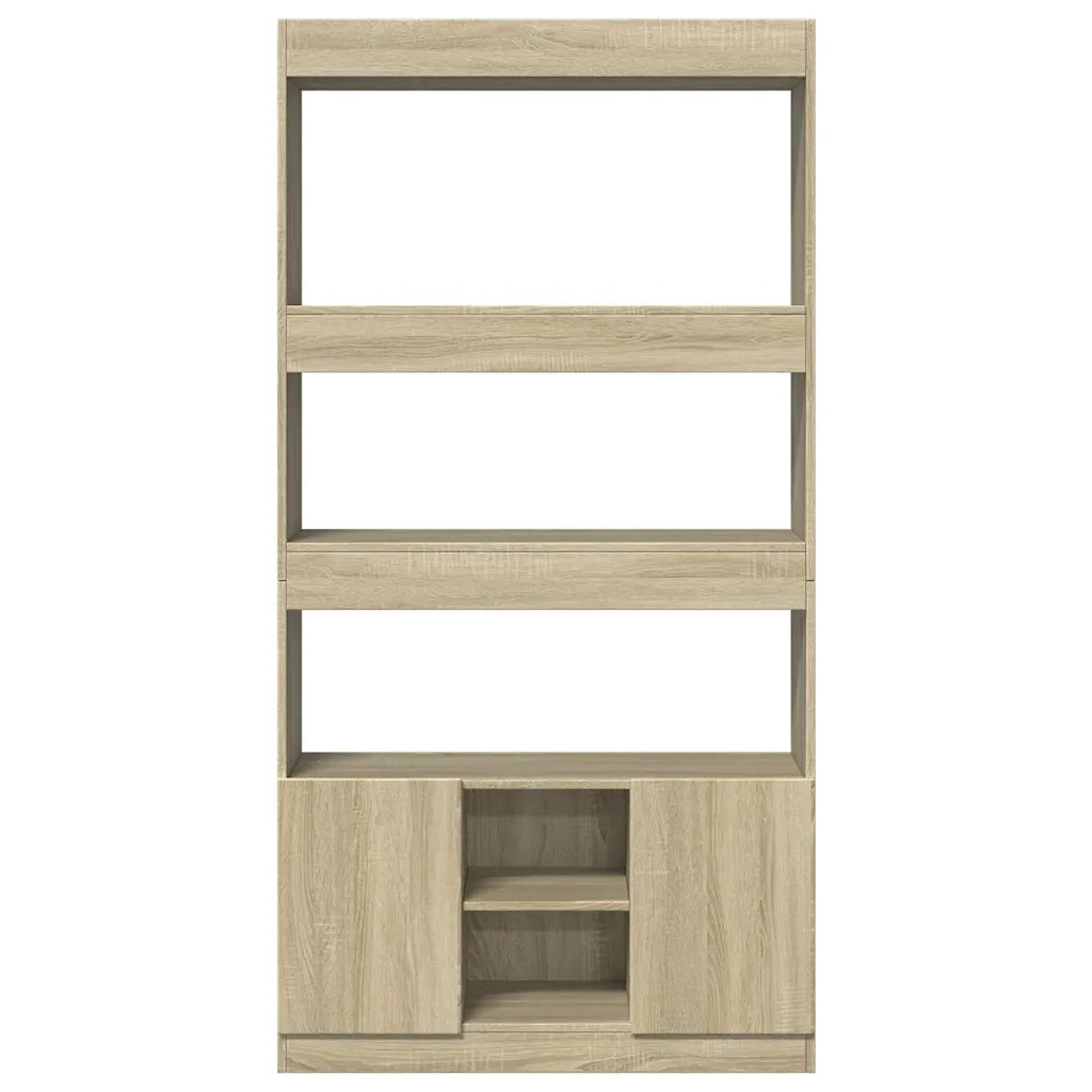 Credenza-Buffet-Armadio da cucina Rovere Sonoma 92x33x180 cm in Legno Multistrato