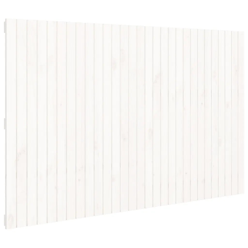 Testiera da Parete Bianca 185x3x110 cm Legno Massello di Pino