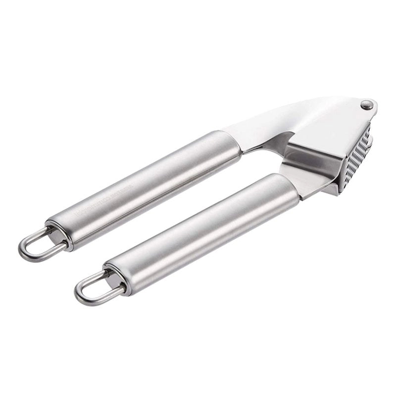 Spremiaglio Schiaccia Aglio Manuale In Acciaio Inox Professionale Con Maniglia In Acciaio Rotondo
