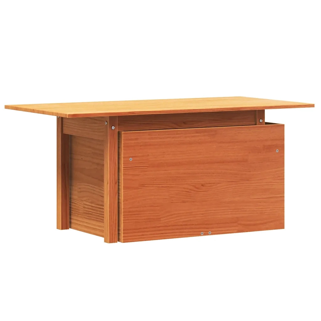 Tavolino da Giardino-Tavolo da Esterno Marrone Cera 100x50x75cm Legno Massello Pino