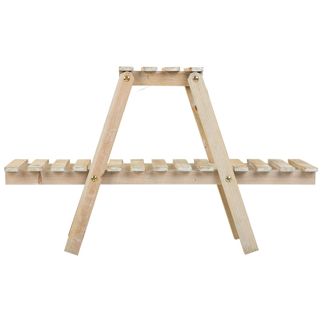 Scaffale con 2 ripiani in legno marrone 64x19,5x38h