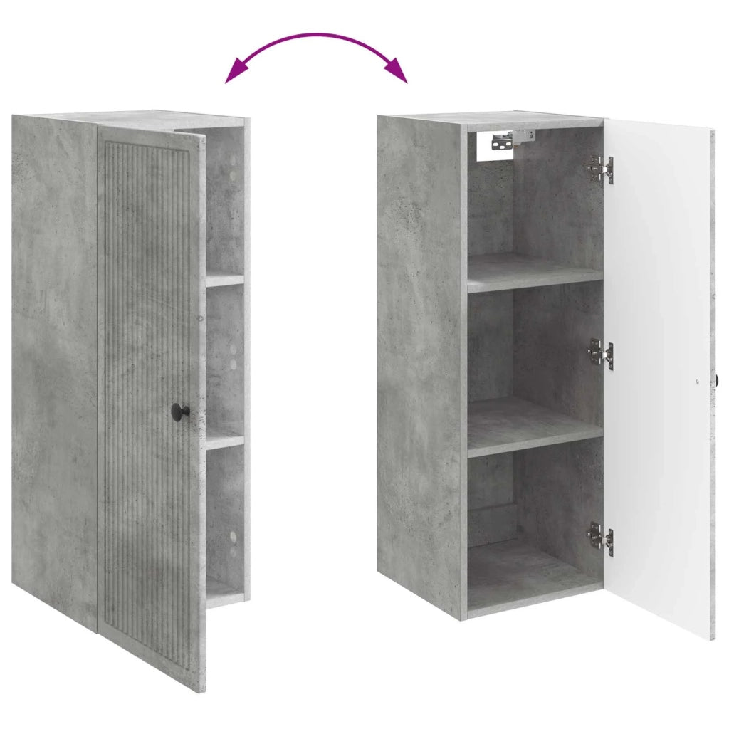 Mobiletto a muro Grigio Cemento 33 x 34,5 x 90 cm