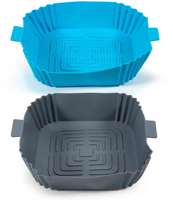 Forme in silicone per Airfryer 2 pezzi di forma per Airfryer quadrato 3-4,75 L accessori per Airfryer in silicone termoresistente per cottura e cottura uniforme