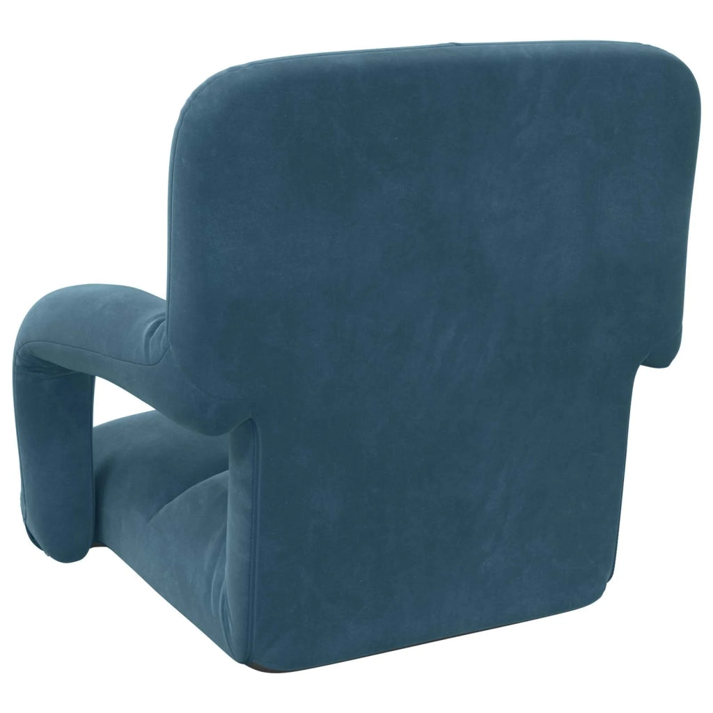 Sedia a pavimento regolabile Blu Velluto
