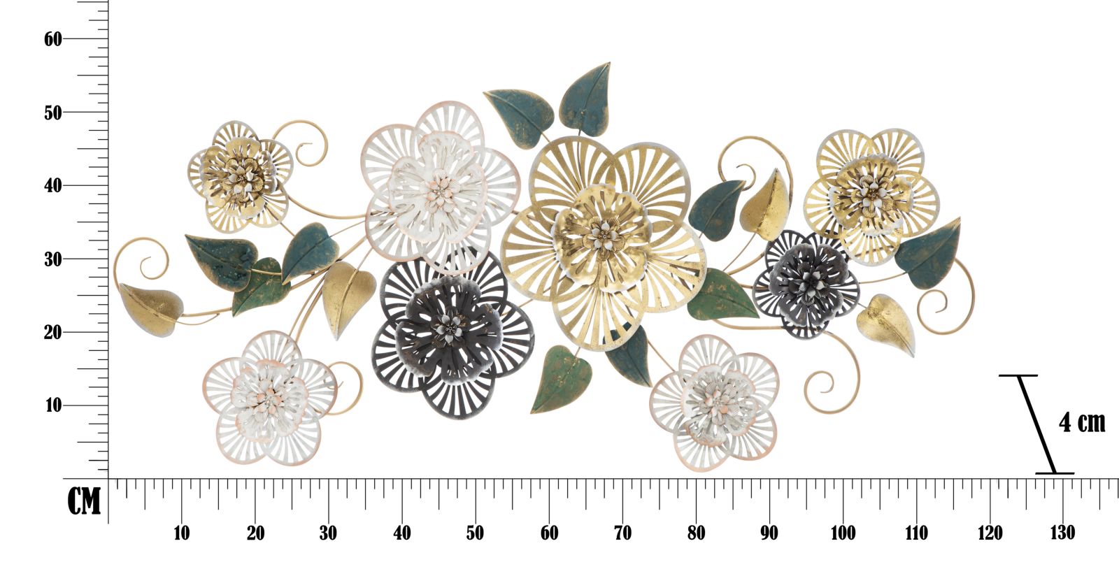 Pannnelo Campur 118x4x58 cm in Ferro Multicolor