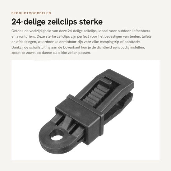 Accessori per tenda - Kit di chiusura 24 pezzi - Maniglia di chiusura robusta - Per