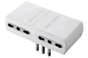 Adattatore quadruplo 10/16a bianco