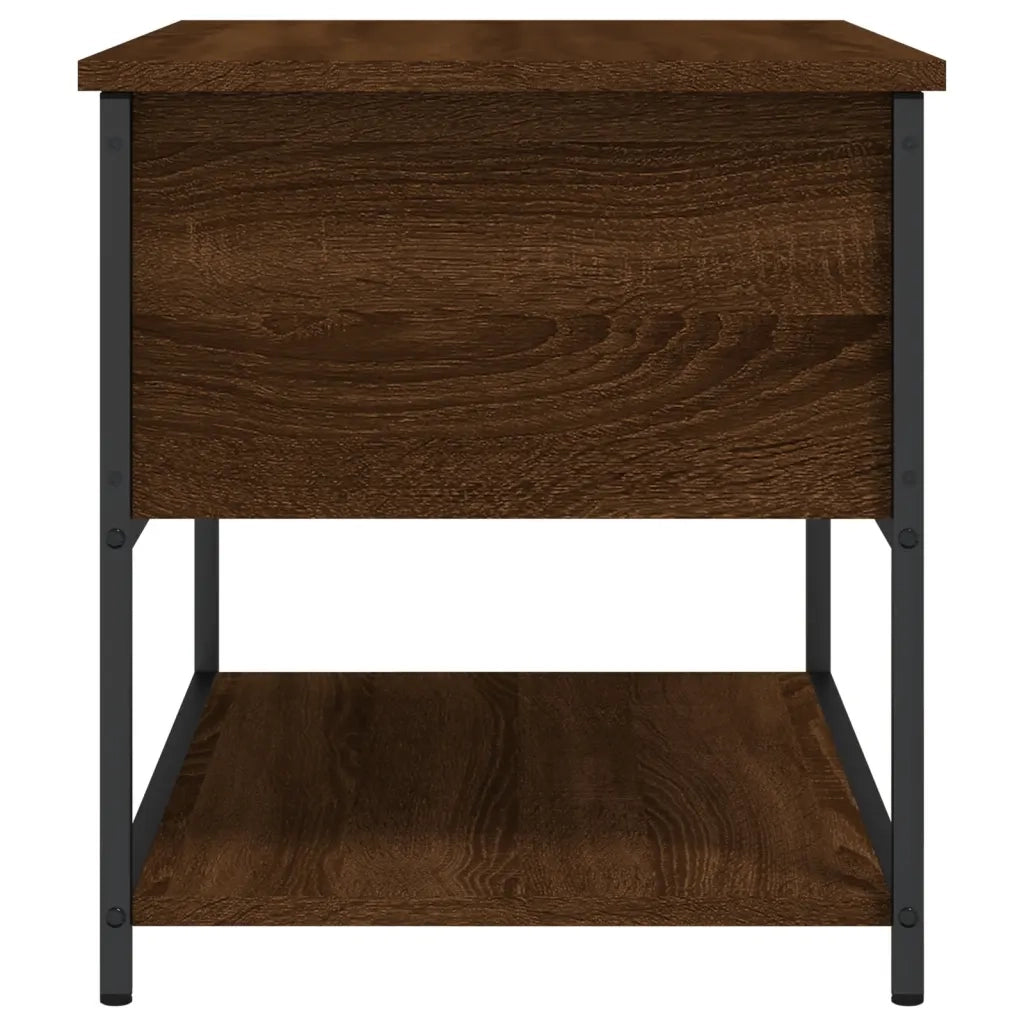 Panca Portaoggetti Rovere Marrone 70x42,5x47 Legno Multistrato 839022