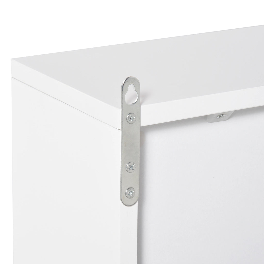 Armadio Bagno con Specchio e Ripiano ¨C Zephmum ¨C Bianco 48x14.5x45 cm