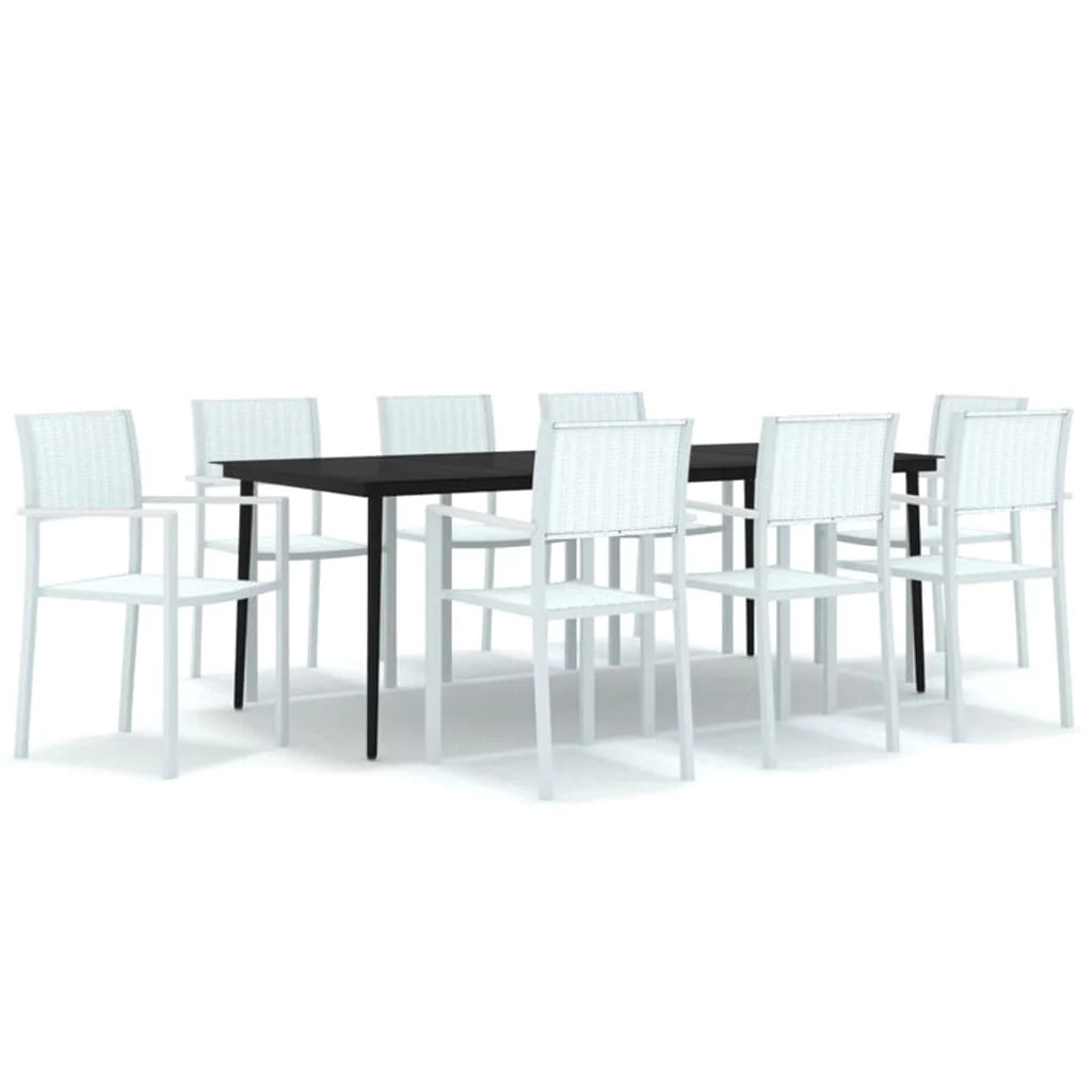 Set da pranzo da giardino bianco da 9 pezzi 02_0014078