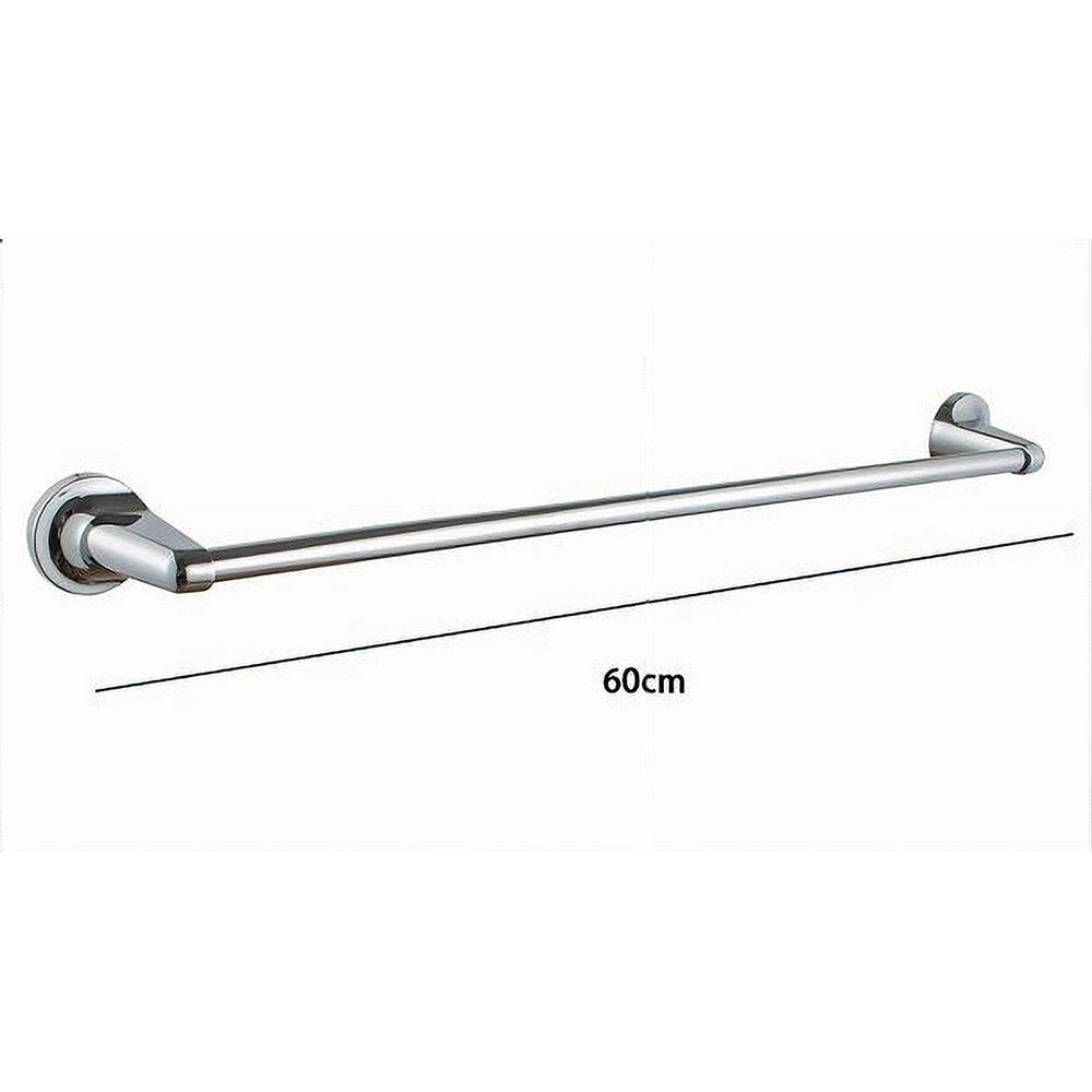 Trade Shop - Porta Asciugamano Portasciugamani Cromato 60 Cm Maniglione A Parete Bagno 79813 -