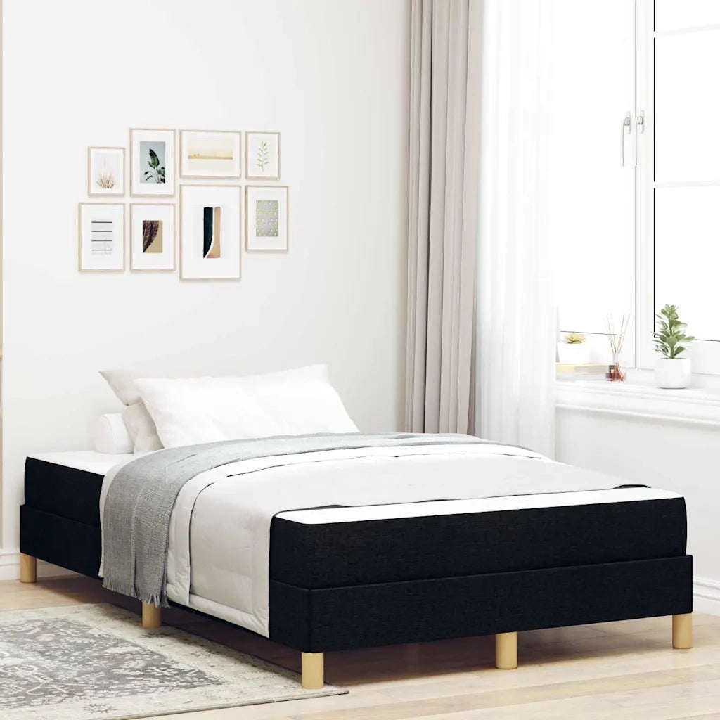 vidaXL Letto a molle Nero e Marrone 120 x 200 cm