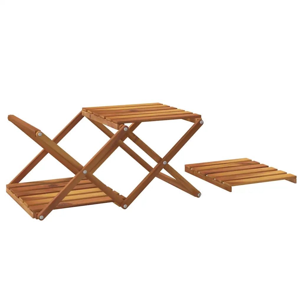 Scaffale Pieghevole 3 Ripiani Marrone 70x31x63 Massello Acacia 153329