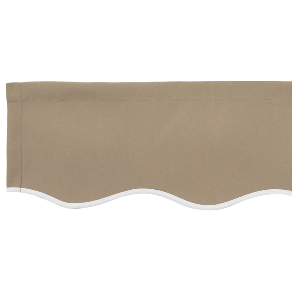 Sostituzione della mantovana per tenda-Tessuto di Ricambio per Mantovana da Tenda Beige 6 m Poliestere