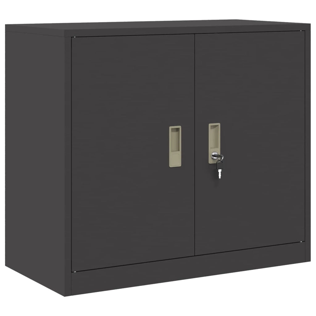 Armadio 2 pz Nero 80 x 40 x 210 cm Acciaio Bloccabile 3438741