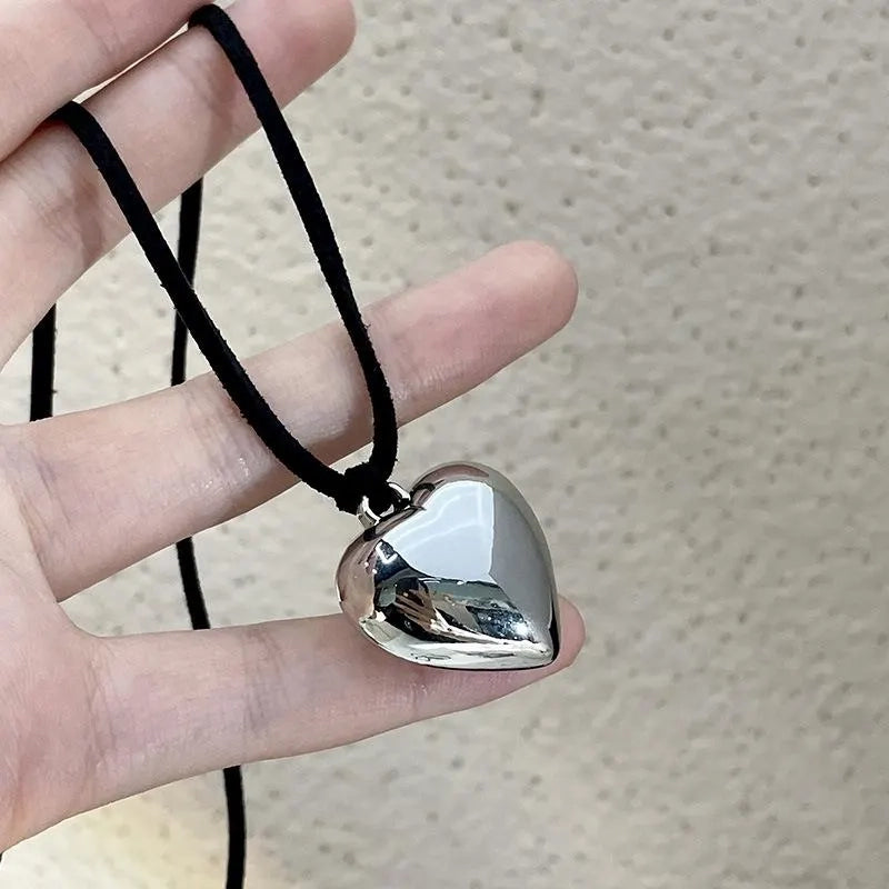 Collana a cuore con perline fatta a mano: catena lunga con ciondolo, regalo di compleanno