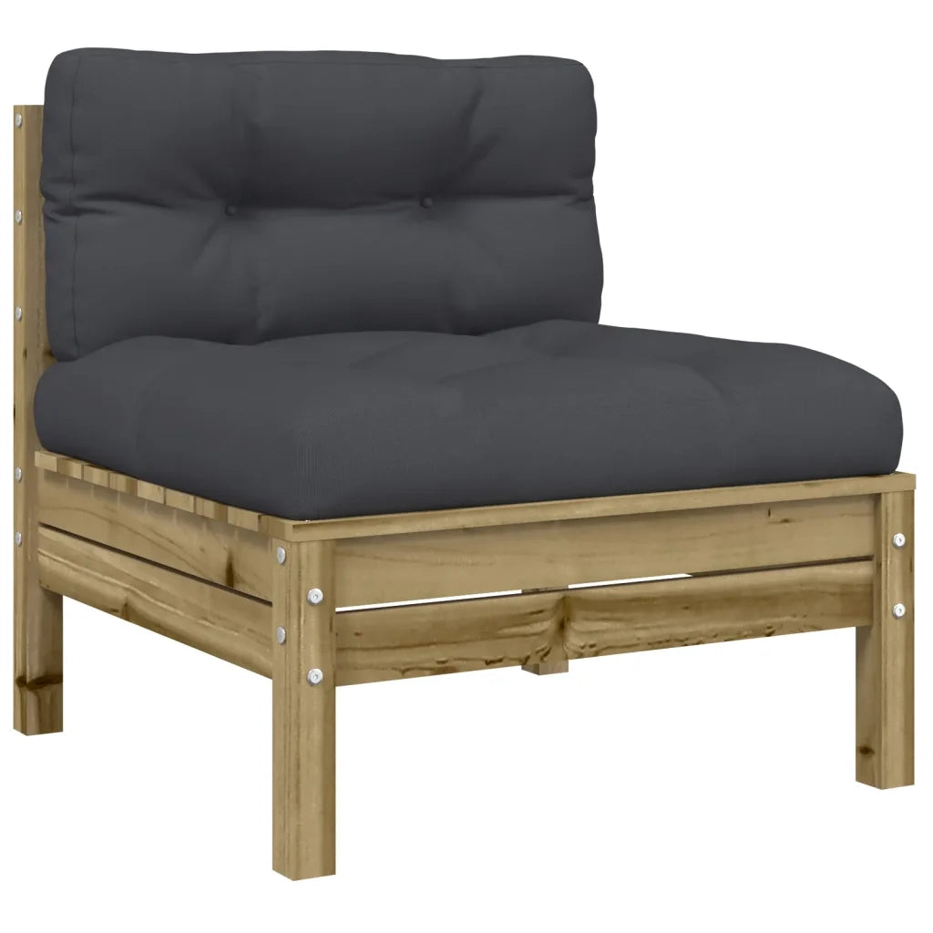 Set Divani da Giardino 5pz con Cuscini Legno Impregnato di Pino 3299395