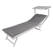 Cuscino per lettino grigio cm 190x55x5