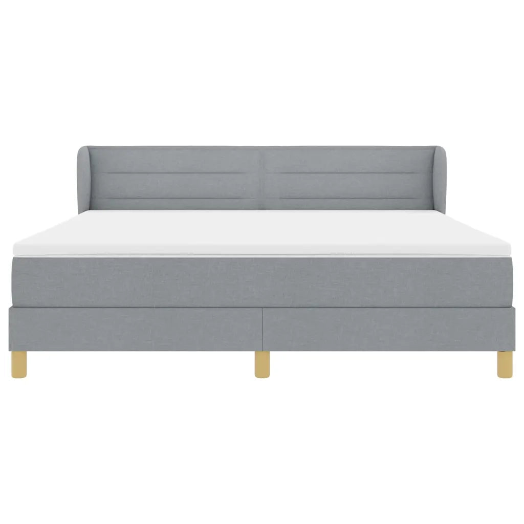 Letto a molle con materasso Grigio chiaro 180 x 200 cm Tessuto 3340164