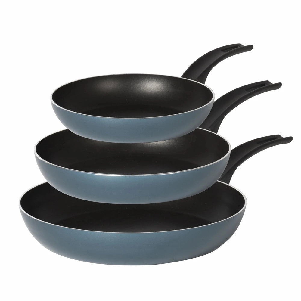 Trade Shop - Set 3pz Padelle Antiaderenti In Alluminio Hi-titanium ⌀20/24/28cm Piano Cottura Induzione -