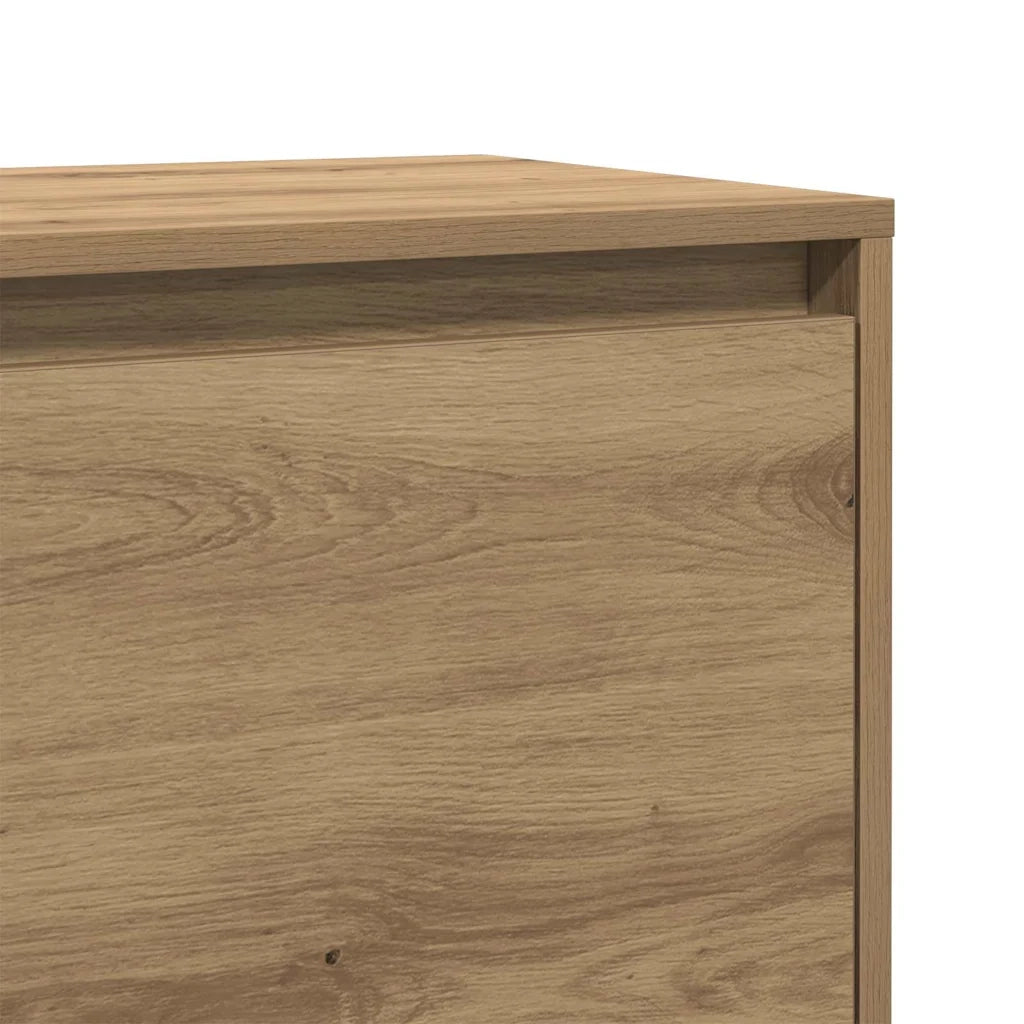 vidaXL Armadio da Notte rovere artigianale 45 x 34 x 44.5 cm