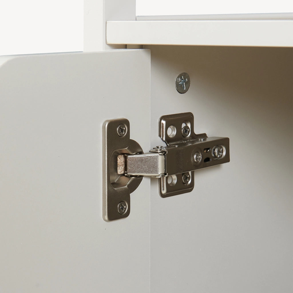 Stand Appendiabiti Jässaatka in Acciaio con Armadietto e 3 Ripiani 200 x 61 x 40 cm - Grigio [en.casa]