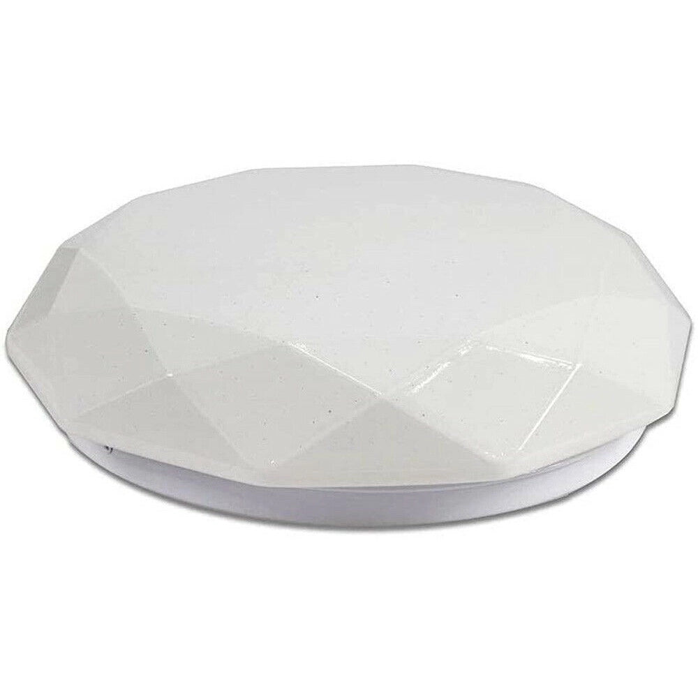Trade Shop - Plafoniera Soffitto 36 W Bianca Lavorata Puntini Luce 6500k 3000k 4000k C02-36 -