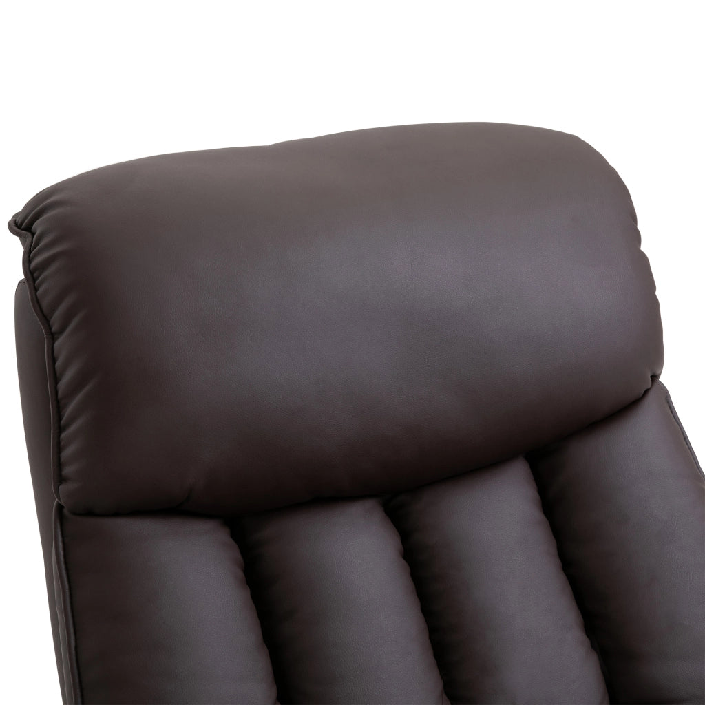 Poltrona relax elettrica alzapersona con funzione reclinabile, marrone, 80 x 94 x 104 cm