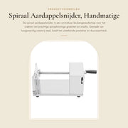 Snipatore di Patate in Acciaio Inox - Multifunzionale - Spazzolatore a Spirale - Tornado Patatine - Idoneo per la Pulizia - Cucina Sostenibile