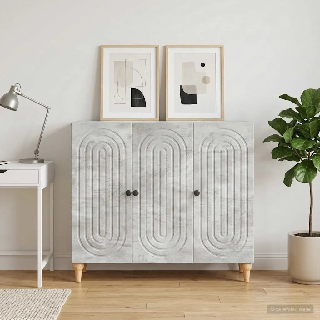 Credenza Grigio Cemento 89 x 34,5 x 80 cm Legno ingegnerizzato 894188