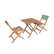 Set tavolo da giardino bistrot per bambini in legno di acacia con 2