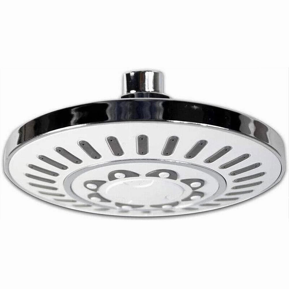 Trade Shop - Soffione Per Doccia Bagno Rotondo 15 Cm In Abs Doccetta Con Filtro Cromato 69288 -