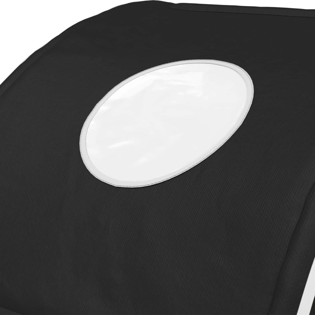 Tunnel per Letto 2 pcs Nero 211 x 52,5 x 2 cm Poliestere 893707