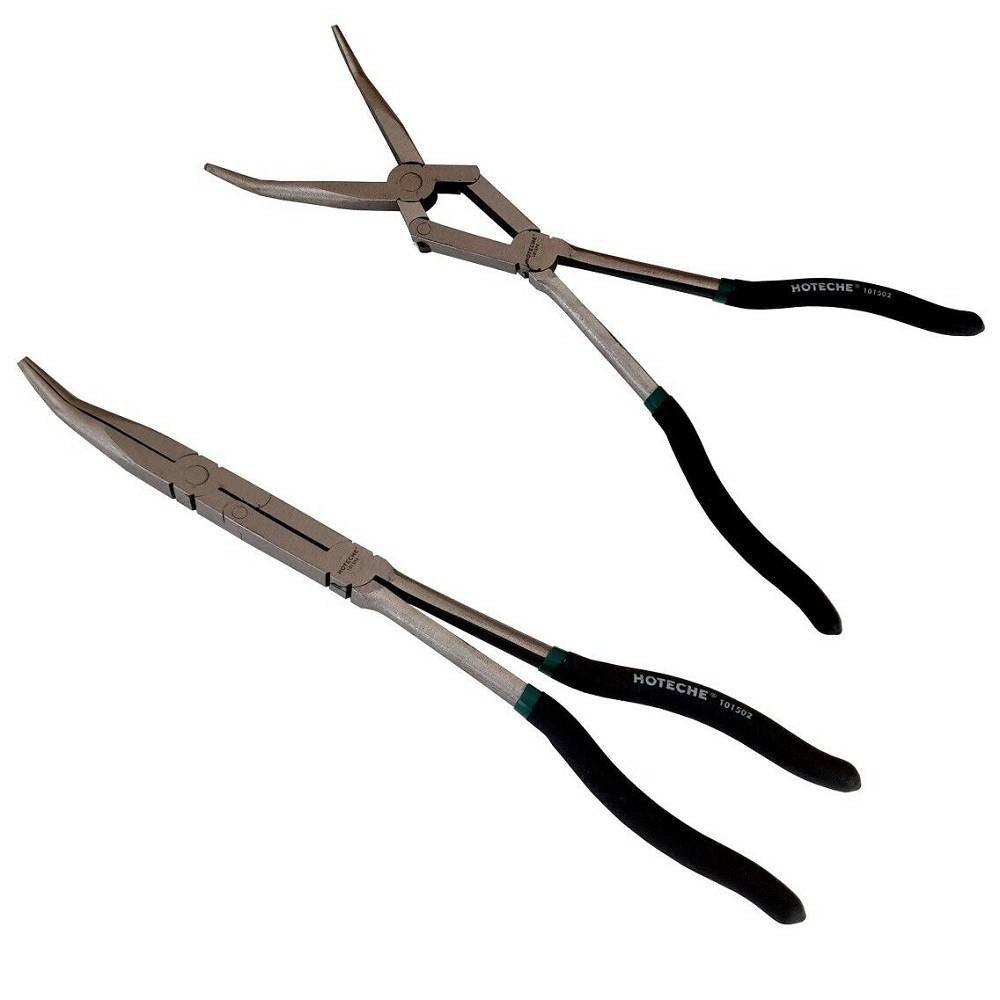 Trade Shop - Pinze Extra Lunghe 13'' Becco Curvo A Doppio Snodo Per Valvole Molle 101502 -