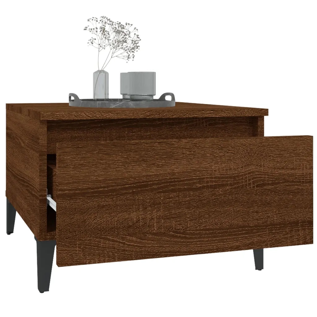 Tavolino da Salotto Rovere Marrone 50x46x35cm Legno Multistrato 819530