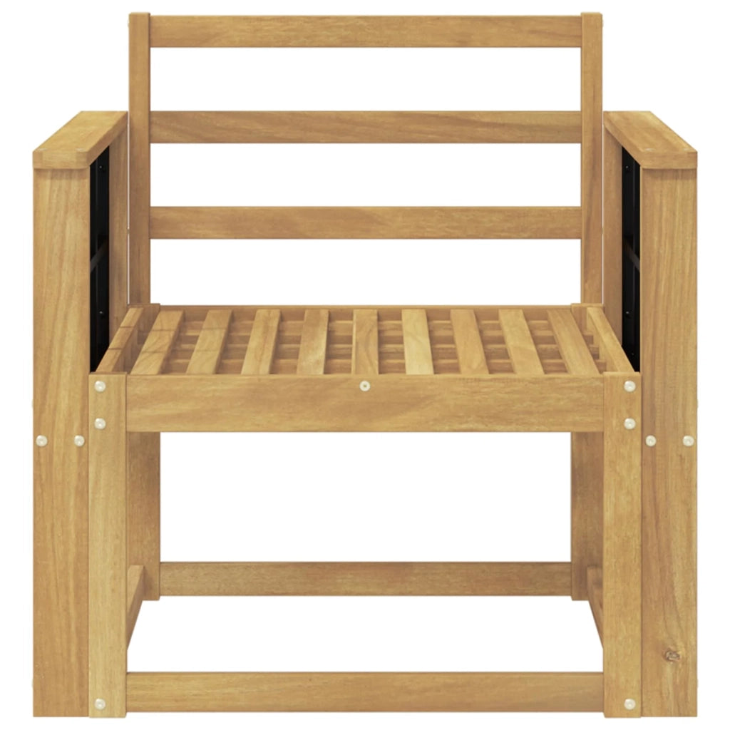 Set di divani da esterno Legno di Acacia Massello Bianco 3438983